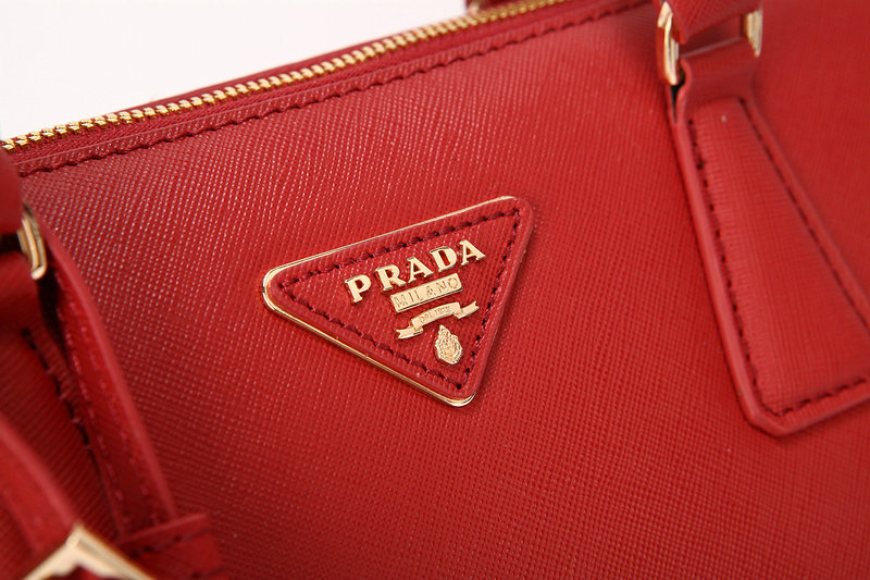 2014 Prada Saffiano Leather Two Handle Bag BL0816 red for sale